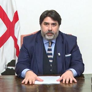 Il presidente della Regione, Christian Solinas